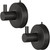 DGYB Suction Cup Hooks for Shower Set of 2 Towel Hooks for Bathrooms SUS 304 Stainless Steel Matte Black Shower Hook for Loofah 15 LB Bathroom Hook for Towels