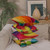 Wilproo 18 x 18 inches Rainbow Colorful Cushion Covers Abstract Crayon Throw Pillow Case Cover Set of 4 (Colorful) for Sofa Car Cousion Bed