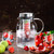 Glass Water Pitcher, Fruit Infuser Pitcher with Removable Lid, High Heat Resistance Infusion Carafe for Hot/Cold Water, Flavor-Infused Beverage & Iced Tea - 2 Qt