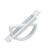 Txinmin Home 2 Pack Concealed Drawer Door Finger Insert Recessed Flush Pull Handle with Resin Back Cap, Ivory White
