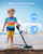 Metal Detector for Kids, Waterproof Kids Metal Detector, 7.4 Inch Search Coil with LCD Dispaly, 24 Inch to 35 Inch Adjustable Stem Buzzer, Vibration Sound, 2 Pounds Lightweight Easy to Use