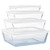 "Pyrex Cook&Freeze Recipient Care Glass Size with lid 20.5 x 20.5 x 7.5 cm - Without lid 20 x 20 x 7 cm
