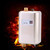 Electric Tankless Water Heater, 220V 3800W Mini Instant Hot Water Heater With LCD Display for Shower, Bathroom, Kitchen Washing, Portable (Gold)