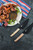 Everdure German Steel Professional Chef Knife, 5 Inch Knife with Titanium Coated Blade and Pakka Wood Handle, Perfect Kitchen Knife for Slicing or Dicing your Vegetables and Meat