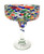 Dos Sueños Mexican Hand Blown Glass – Set of 4 Hand Blown Margarita Glasses Confetti Rock (16 oz) …