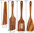 Wooden Spatula for Cooking, Teak Spatulas for Kitchen Use - Wooden Cooking Utensils Set of 4 including Paddle, Turner, Slotted Spurtle and Wood Scraper. Nonstick cookware, Kitchen Gifts for Women Men