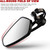 MZS Arrow Bar End Mirrors, 7/8 Motorcycle Rear View mirror Hollow Handlebar Side Black Compatible with Street Sport Bike Cruiser Scooter