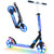 BELEEV V8 Scooters for Kids Ages 6+ with Light-Up Wheel & Stem & Deck, 2 Wheel Folding Scooter for Adults Teens, 4 Adjustable Height, Lightweight Sport Commuter Scooter, up to 220lbs (Galaxy Blue)