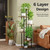 Bamworld Tall Plant Stand Indoor 6 Tier Plant Holder for Multiple Plants Corner Shelf Stand for Patio Garden Balcony Living Room Bedroom Brown