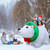 HYRIXDIRECT 8FT Giant Christmas Inflatable Polar Bear Decorations Outdoor Christmas Inflatables with Led Lights for Holiday Yard Decor Christmas Xmas Indoor Outdoor Yard Decorations