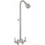 Aolemi Outdoor Shower Fixtures Kit Faucet System 3 Inch Center with Showerhead 2 Handle Exposed Shower with Brass Mix Valve Brushed Nickel
