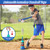 3-in-1 T Ball Set for Kids: Hanging Batting Tee + T Ball Stand Set Auto BaseBall Launcher for Toddlers & Youth Adjustable Height with 2 Bats 6 balls Outdoor&Indoor Toys Sports Gifts for 3-12 years old