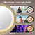 10X Large Rechargeable Height Adjustable Vanity Mirror, 1x/10x Magnifying Mirror with 3 Color, Brightness Adjustable, 360 Rotation Double Sided, Ideal Gift (Gold)