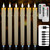 SUNGEGE Rechargeable Flameless Taper Candles – 6-Pack, 9.9-Inch, Ivory Plastic, USB-C Charging, 120+ Hours Runtime, Remote & Timer, Flickering LED, Safe for Home & Events