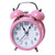 Danse Jupe 3" Twin Bell Loud Alarm Clock Round Backlight Analog Non Ticking Battery Operated Clock for Heavy Sleeper