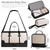ETRONIK Weekender Overnight Bag for Women, Large Travel Duffle Bag with Shoe Compartment & Wet Pocket, Carry On Tote Bag Gym Duffel Bag with Toiletry Bag, 3 Pcs Set, XL Size, Beige&Black ETRONIK Weekender Overnight Bag for Women, Large Travel Duffle Bag with Shoe Compartment & Wet Pocket, Carry On Tote Bag Gym Duffel Bag with Toiletry Bag, 3 Pcs Set, XL Size, Beige&Black