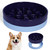 Sted Ceramic Slow Feeding Dog Bowl with Silicone Base, Small Medium Breed, Slow Down Eating, Puzzle Dog Food Bowl, Maze Blue