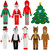 Syhood 9 Pcs Christmas Accessories Clothes Costume Reindeer Snowman Bear Gingerbread Doll Costume Christmas Tree Outfit Birthday Doll Clothing for Christmas Party Decorations