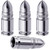 MEAJOO 4PCS Bullet Style Tire Valve Stem Caps, Air Caps Cover, Aluminum Alloy Dustproof and Waterproof Valve Caps Cover fits Cars, Trucks, Bikes, Motorcycles, Bicycles Tire Caps(Silver)