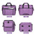 CAB55 Sewing Machine Case, Sewing Machine Carrying Bag with Removable Padding Pad, Tote Bag for Sewing Machine and Extra Sewing Accessories, Purple(17"x13"x14")