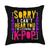 Listening to Kpop Korean Music Throw Pillow