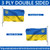 Double Sided Ukraine Trident Flag 3x5 ft Outdoor- Ukrainian National Flags Heavy Duty 210D Polyester with Brass Grommets