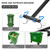 BINGOX Manual Trash Compactor, Waste Recycling Hand Tool for Outdoor Use, Touchless Bin Compactor for 120-660L Wheelie Bins, Iron Compacting Trash Can