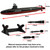 OTONOPI Toy Submarine Military Toy Naval Ship with Launching Function Model Ship with Sound Effects Army Toy War Ship Play Set for Kids 16.5 Inches Boat with Display Stand