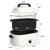 RoyalCraft 24-Quart Electric Roaster Oven with Visible Self-Basting Lid, Turkey Roaster Oven with Removable Pan and Rack, Perfect for Large Meals and Holiday Feasts, White