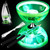Simgoing Chinese Yoyo LED Diabolo Set Includes Colorful Diabolo Toy Light up Professional Yoyo with 2 Pieces Sticks, 1 Piece String, 1 Net Bag for Fun(Green)