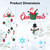 Christmas Wind Chimes Outdoor Christmas Decorations Large Welcome Santa Claus with Metal Snowflake, Snowman,Stockings,Double-Sided Coloring, Indoor Outdoor Hanging Decoration, 38.6 Inch