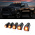 DEERMOTO 5PCS Solar Cab Lights Yellow Wireless No Drill Car Roof Top Marker 12 LED Warning Light Smoke Lens IP67 Waterproof Truck Roof Light Compatible with Pickups Trucks Ford Dodge Ram GMC SUV