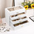 Kendal 4-Layer Jewelry Box with Drawer, Jewelry Holder Organizer with Glass Lid, Elegance White & Gold, Gift Idea, Christmas Gifts, for Earrings Bracelets Rings Sunglasses LJC4WGWH