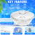 ChlorStar Upgraded Pool Fountain with Remote, Floating Pool Fountain with Lights, Above Ground Pool Water Fountains with Anchor, Swimming Pool Fountains for Inground Pool-1PC (White)