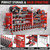 Shomextol 66" W Super Large Power Tool Organizer Wall Mount,Heavy Duty Cordless Tool Organizer with 18 Drill Holder,600 Lbs Capacity 4-Layer Garage Organization for Garage and Workshop (Red) Shomextol 66" W Super Large Power Tool Organizer Wall Mount,Heavy Duty Cordless Tool Organizer with 18 Drill Holder,600 Lbs Capacity 4-Layer Garage Organization for Garage and Workshop (Red)