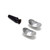 Medfort-Instruments Corneal Eye Shield Protector, Stainless Steel with Suction Pump, 29mm X 21mm (Large), Set of 3