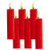 Carousel Refill Candles - Small Red Candles for Christmas Pyramid, 3 Inches Long, 0.55 Inches in Diameter