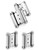 QWORK Heavy Duty Cafe Saloon Bars Door Swing Hinges, 4 Pack 3" Stainless Steel Self Closing Swing Hinges, Double Action Spring Door Hinges