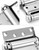 QWORK Heavy Duty Cafe Saloon Bars Door Swing Hinges, 4 Pack 3" Stainless Steel Self Closing Swing Hinges, Double Action Spring Door Hinges