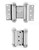 QWORK Heavy Duty Cafe Saloon Bars Door Swing Hinges, 4 Pack 3" Stainless Steel Self Closing Swing Hinges, Double Action Spring Door Hinges
