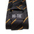 Hi-Tie Black Gold Extra Long Ties for Men Silk 70'' Men's Ties Set Stripe Necktie and Pocket Square Cufflinks for Wedding