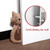 SANFERGE Cute Decorative Door Stopper for Home and Office Floor Door Stops, Fabric Animal Weighted Heavy Wall Protectors, Coffee Cat