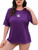 Halcurt Women's Plus Size Short Sleeve Rash Guard with Built in Bra Swim Shirt UPF50+ Quick Dry Swimsuit Top Purple 3X Halcurt Women's Plus Size Short Sleeve Rash Guard with Built in Bra Swim Shirt UPF50+ Quick Dry Swimsuit Top Purple 3X
