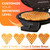 Mueller Heart 5 Waffle Maker, Norwegian Waffle Iron, Adjustable Browning Control & Nonstick, Cool Touch Handle, Easy to Clean, Small Kitchen Appliances