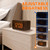 Wooden Digital Alarm Clocks with wireless charging for Bedrooms LED Display for Desks, Adjustable Brightness, Voice Control, and a Triple Digital Clock with Adjustable Brightness and Voice Control