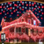 33ft Red and White Christmas Lights, 400 LED Icicle Lights for Outside, Clear Wire Connectable Twinkle Light with 8 Modes Timer Waterproof for House Window Party Tree Holiday Patio Yard Home Decor