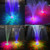 LanPool Floating Water Fountain with Underwater Lights, Powered Pump Outdoor, 2 Modes Sprinkler Waterfall Fountain for Inground Above Ground Pool, Pond-White-1PC