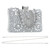 uxcell Evening Bags for Women, Sparkly Crystal Clutch Purse with Rhinestone Chain Handbags for Wedding Party Evening Weekend, Silver
