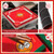 Mahjong Mat for Table with Anti Slip and Noise Reduction, 31.5" x 31.5" Game Mat with Carrying Bag for Poker, Card, Board & Tile Games(Red)