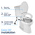 LUXE Bidet NEO 320 - Warm Water, Dual Nozzle, Self-Cleaning, Non-Electric Bidet Attachment for Toilet Seat, Adjustable Water Pressure, Rear & Feminine Wash (Gold)